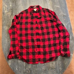J. Crew Flannel Button Up Size Large
